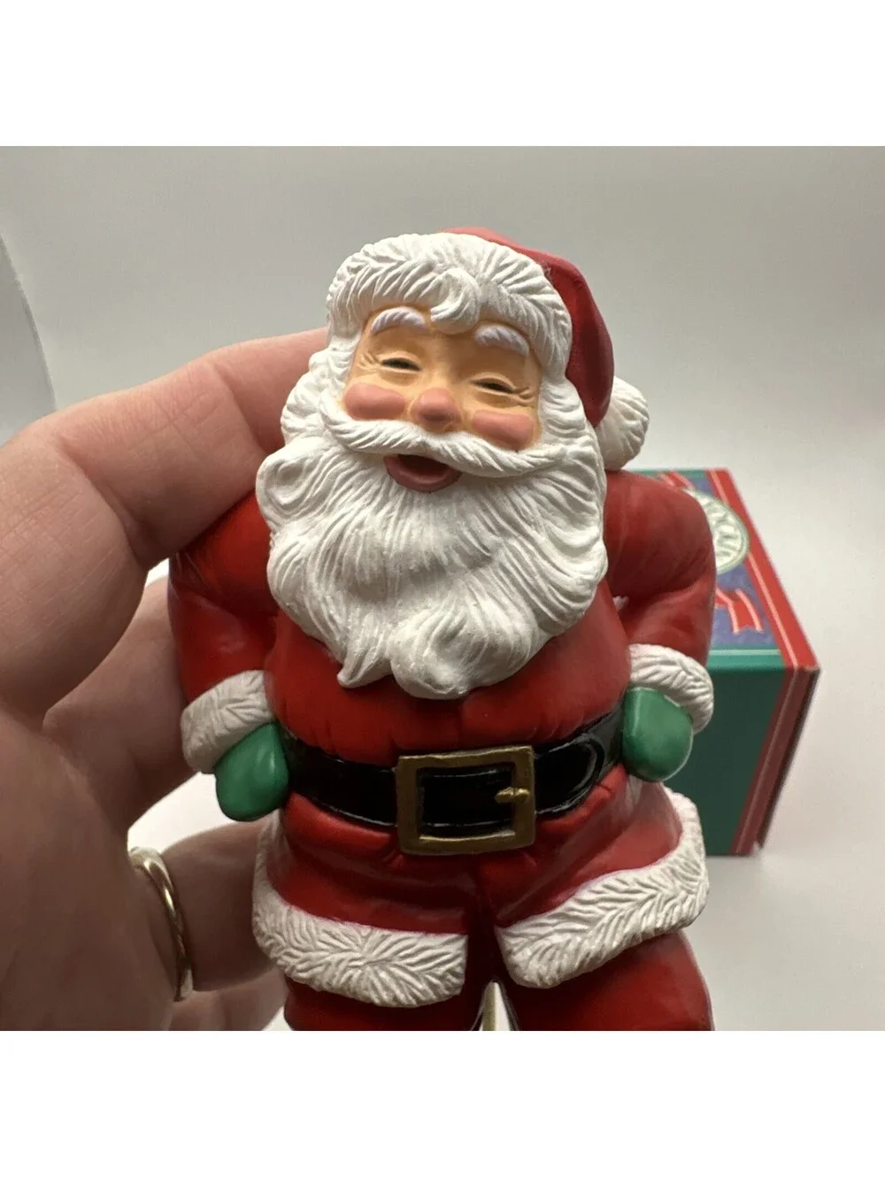 Hallmark Mr and Mrs Santa Claus Christmas Stocking Hangers (2 Lot) 1988